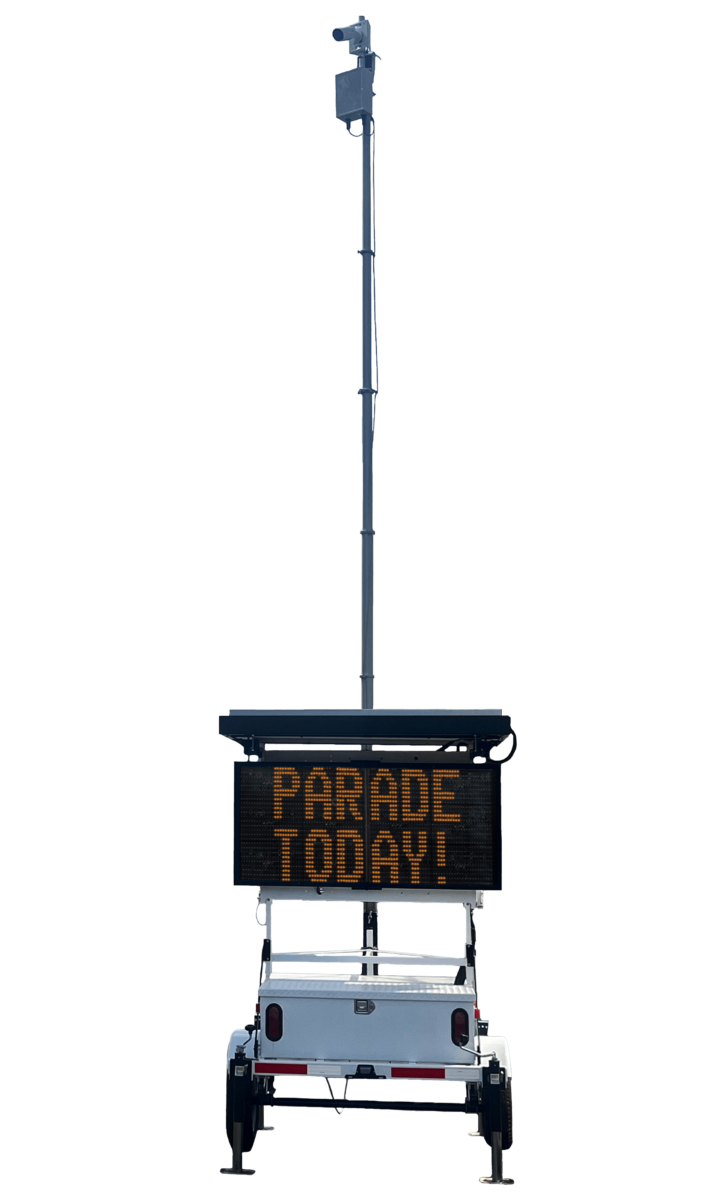 All Traffic Solutions' Mobile Surveillance Trailer with an InstAlert 24 variable message board